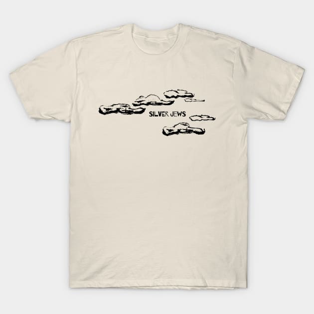 Silver Jews: Send in the clouds, black and white T-Shirt by Window House